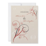 Swirls Wedding Invitation Announcement