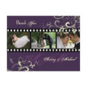 Swirls Wedding Thank you postcards postcard