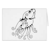 Swirly Betta 1 Greeting Card