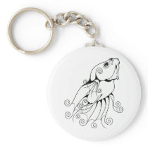 Swirly Betta 1 Keychain