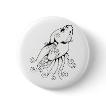 Swirly Betta 1 Pinback Buttons