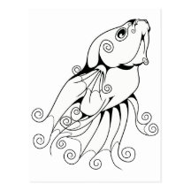 Swirly Betta 1 Postcard