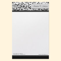 Swirly Black Boutique Designer Stationery stationery