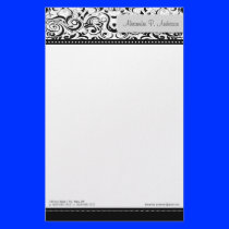 Swirly Black Boutique Designer Stationery