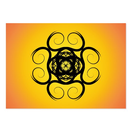 Swirly Black Kaleidoscope Mandala Business Card