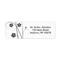 Swirly Blooms Address Label