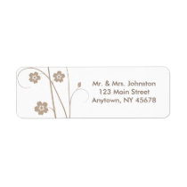 Swirly Blooms Address Label