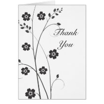 Swirly Blooms Thank you card