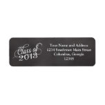Swirly Chalkboard Class of 2013 Labels