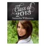 Swirly Chalkboard Class of 2013 Post Card