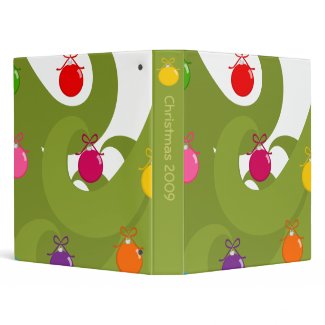 Swirly Christmas binder