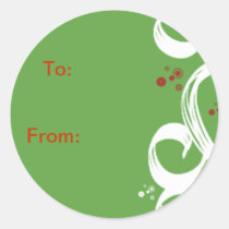 Swirly Christmas Gift Tags stickers