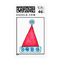 Swirly Christmas Stocking Hat Postage