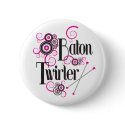 Swirly Circle Baton Twirler buttons by DanceTwirlObsessions Swirly Circle Baton Twirler buttons