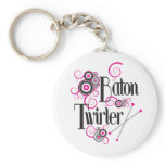 Swirly Circle Baton Twirler Key Chains