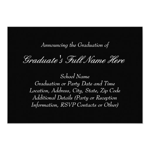 Swirly Delight 3-Photo Graduation Announcement 5" X 7" Invitation Card