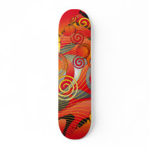 Swirly Design Skate Board Deck