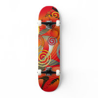 Swirly Design skateboard