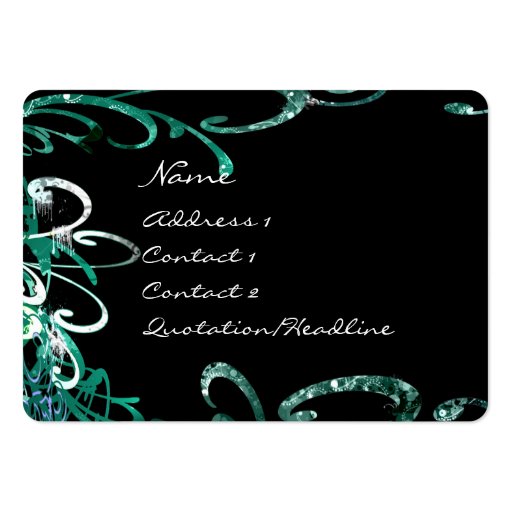 Swirly Distressed Paint Splats Business Card Templates (front side)