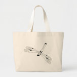 Swirly Dragonfly Tote Bags