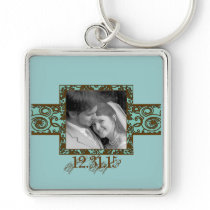 Swirly Floral Wedding Keychain by samack Swirly Floral Wedding Keychain