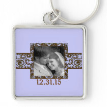 Swirly Floral Wedding Keychain by samack Swirly Floral Wedding Keychain