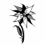 Swirly Flower By Naomi - Black & White Photo Sculpture