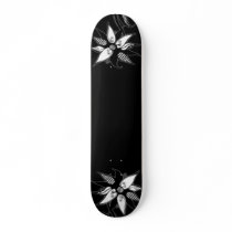 Swirly Flower By Naomi - Black & White Skateboard Decks