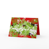 Swirly Flower Design Greeting Cards