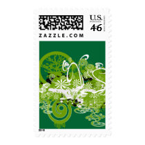 Swirly Flower Design Postage Stamps