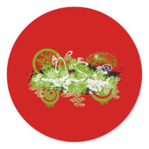 Swirly Flower Design Stickers