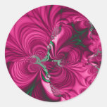 Swirly · Fractal Art · Pink & Green Stickers