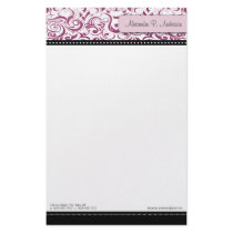 Swirly Fuschia Boutique Designer Stationery