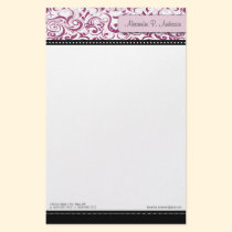 Swirly Fuschia Boutique Designer Stationery stationery