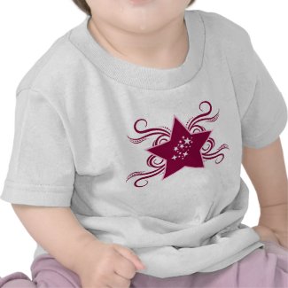 Swirly Girly Star Baby T-Shirt shirt