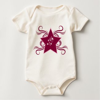 Swirly Girly Star Baby shirt