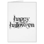 Swirly Grunge Happy Halloween Greeting Card