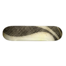 Swirly Grunge Sepia Layout Skateboard