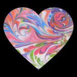 Swirly Heart-Shaped Sticker stickers