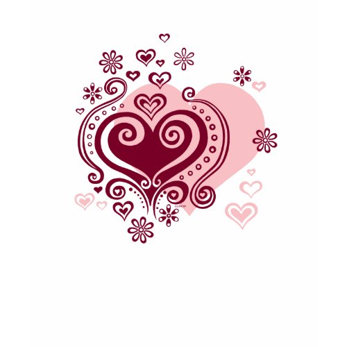 Swirly LOVE Hearts T-SHIRT shirt