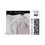 Swirly Pale White Pink Small Wedding Postage stamp