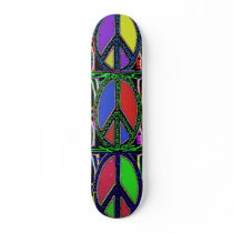 Swirly Peace Sign Trio skateboards