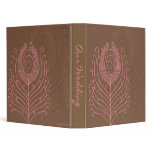 Swirly Peacock Feathers Photo Album 3 Ring Binder