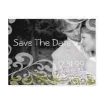 Swirly Photo Save The Date postcards by WeddingInvitations Swirly Photo Save The Date postcards
