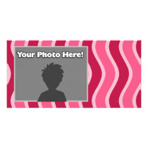 Swirly Pink Striped photo cards