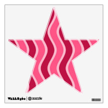 Swirly Pink Striped Wall Graphic