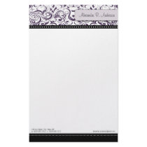 Swirly Purple Boutique Designer Stationery