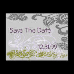 Swirly Purple & Green Save The Date