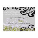 Swirly Purple & Green Save The Date postcards