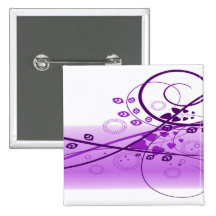 Swirly Purple Vines Pinback Button